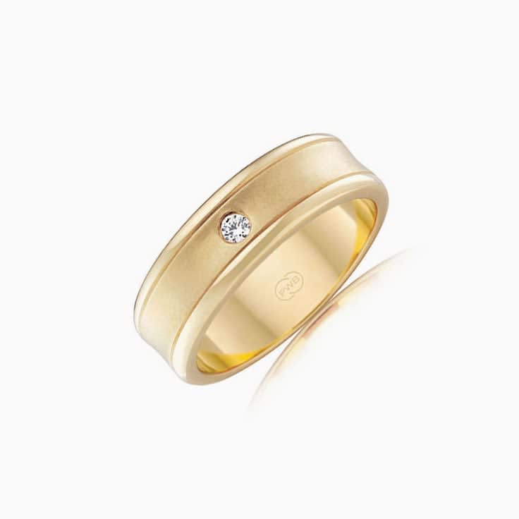 Drop set mens wedding ring WR3559
