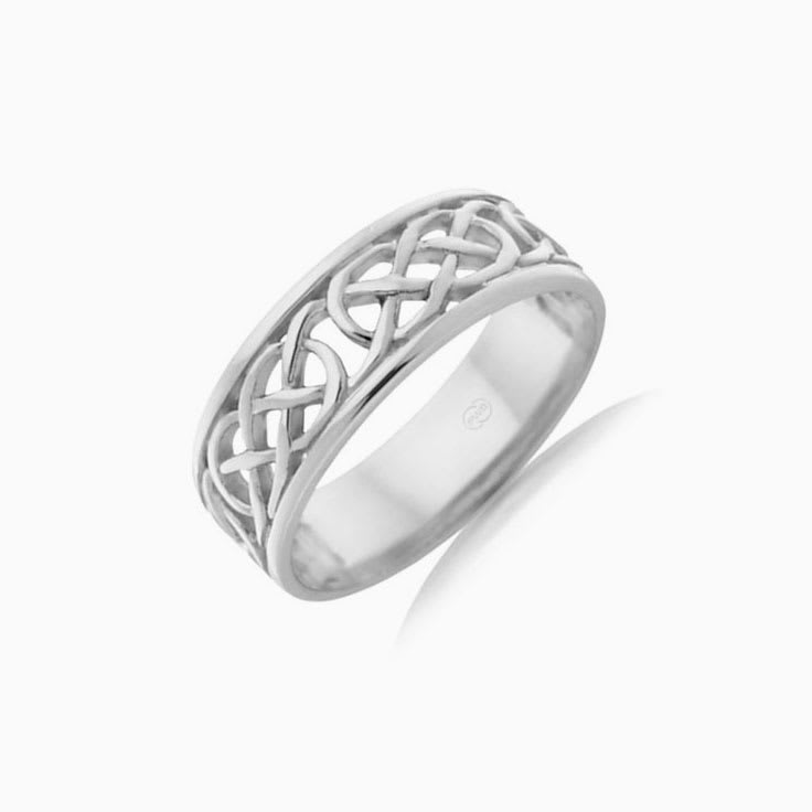Mesh Pattern Mens Wedding Ring J2650