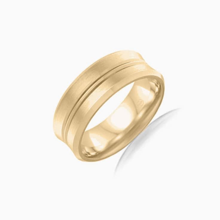 Grooved Mens Wedding Ring F3864
