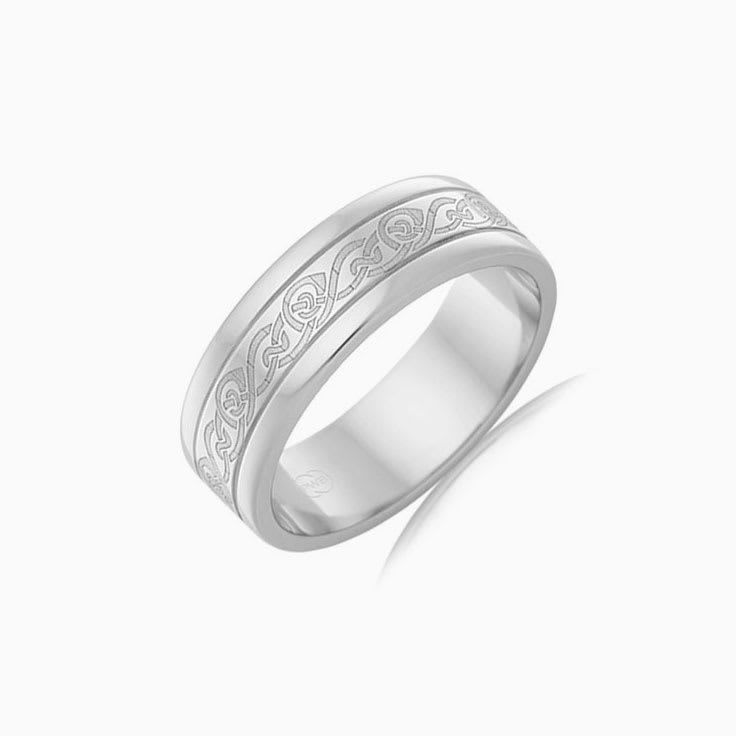 Patterned Mens Wedding ring F3580