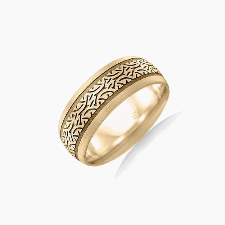 Patterned Mens Wedding ring HD4048