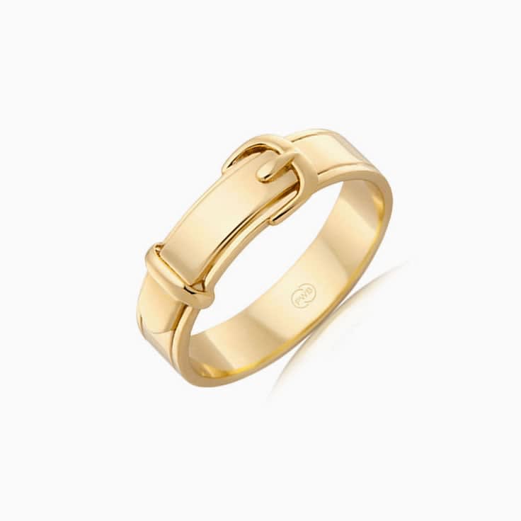 Buckle mens Wedding ring