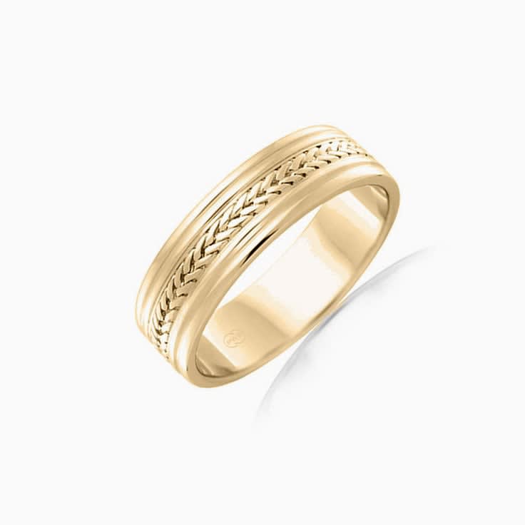 Centre Platted Mens Ring J1139