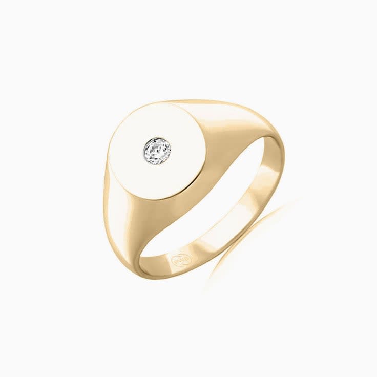 Drop Set Signet Ring
