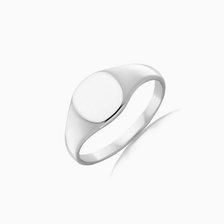 Oval Signet Polished Wedding Band