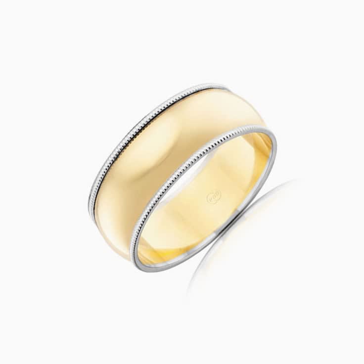 Two Tone Mens Wedding Ring 2T1433