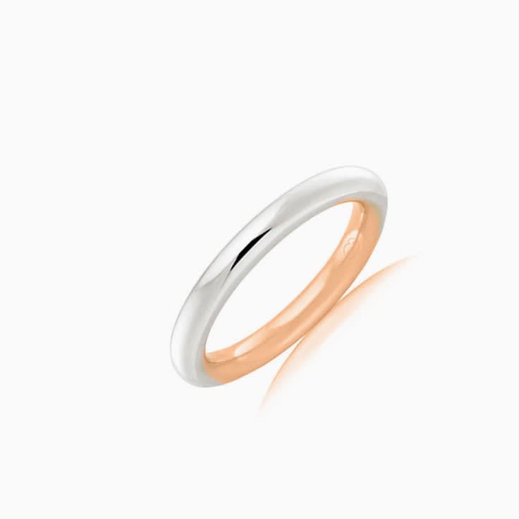 Two tone ladies wedding ring 2T3701