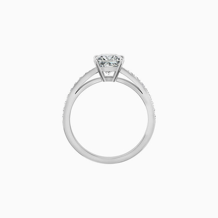 Classic Princess cut diamond engagement ring