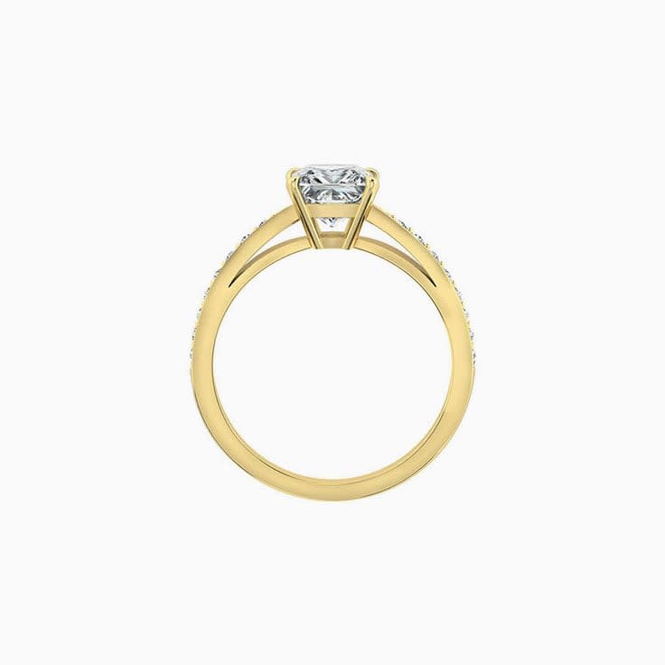 Classic Princess cut diamond engagement ring
