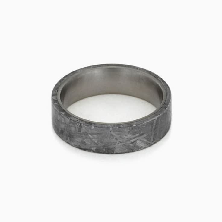 Titanium With Gibeon Meteorite Overlay