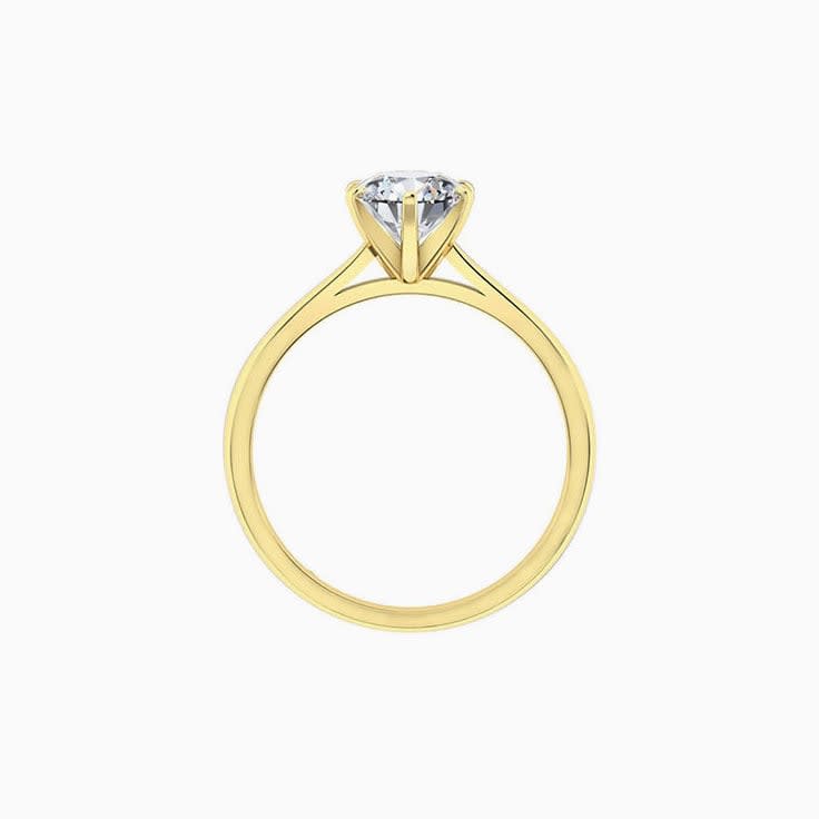 Round Brilliant cut with a cathedral setting engagement ring