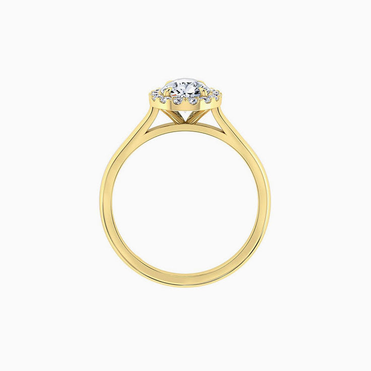 Pear Cut Diamond Engagement Ring With Diamond Halo