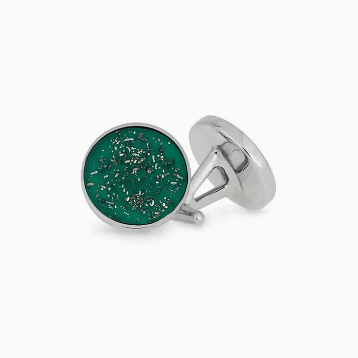Green Stardust Cufflinks