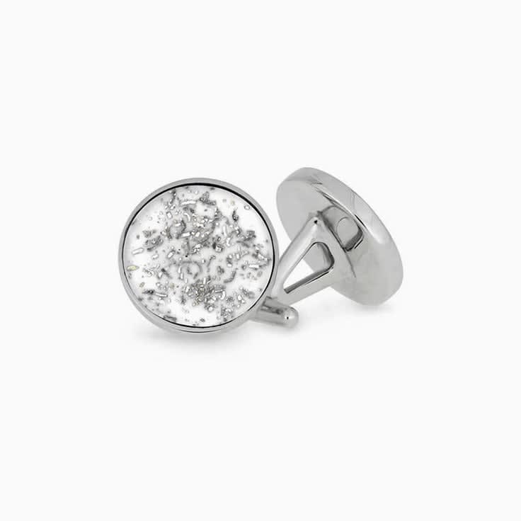 White stardust cufflinks