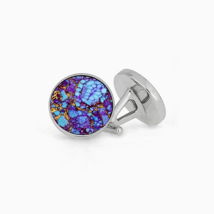 Lava Mosaic Turquoise cufflinks