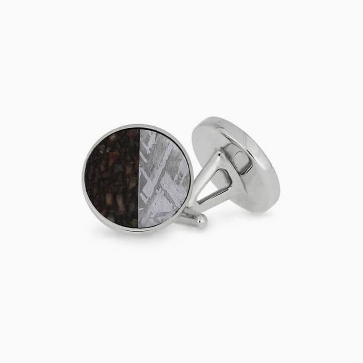 Meteorite and Dino bone cuffkinks
