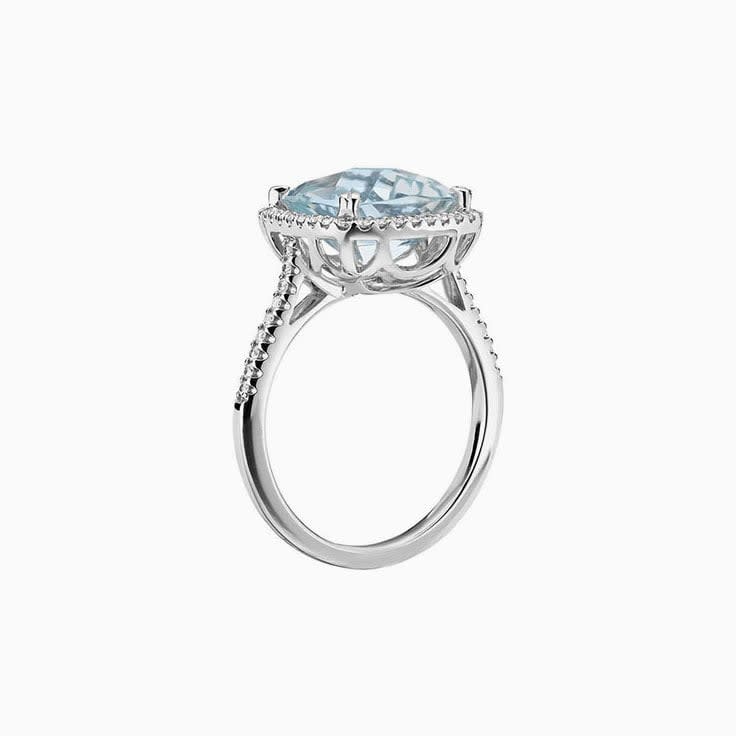 cushion Aquamarine ring