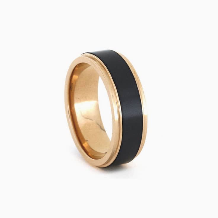 Elysium ring with gold egdes