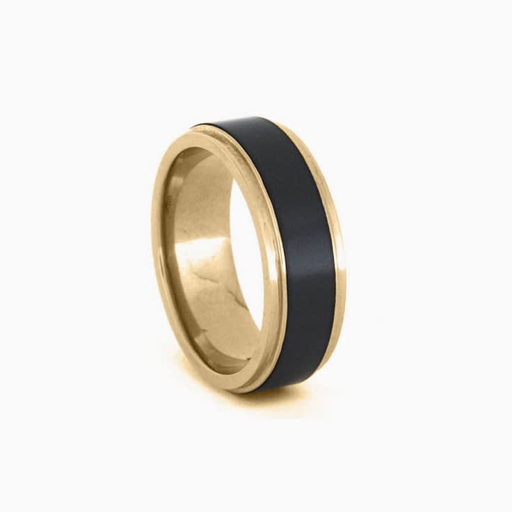 Elysium ring with gold egdes