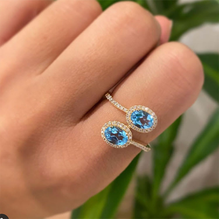 Blue Topaz dress ring