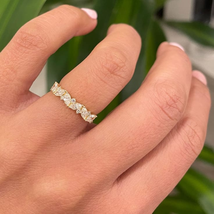 Marquise and Round Diamond Band