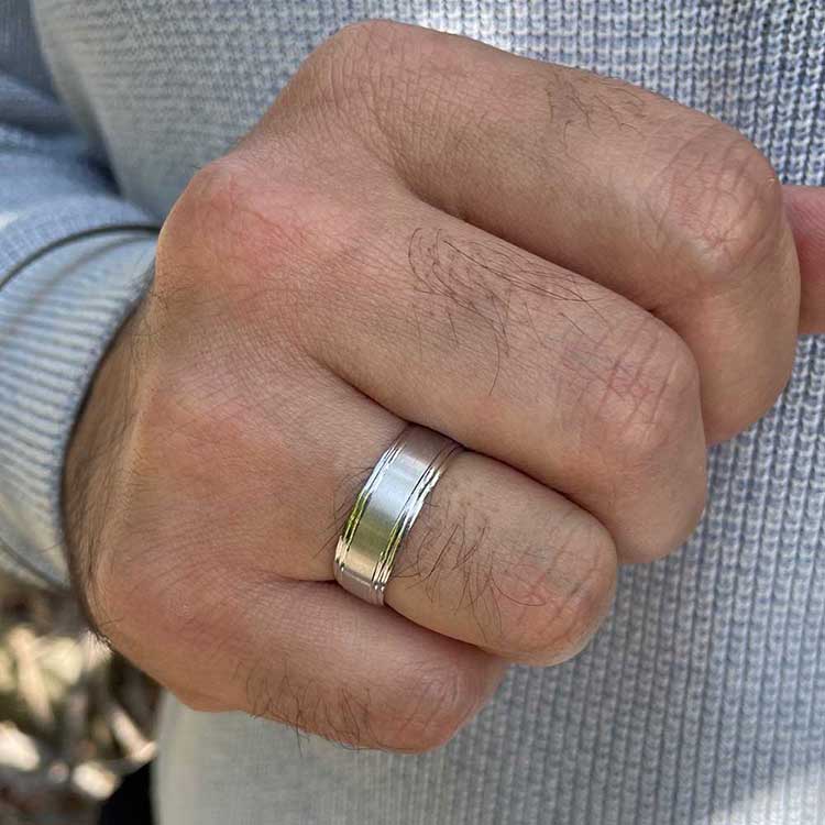 mens wedding band 4092