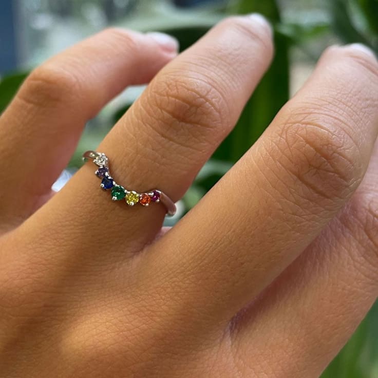 Rainbow wedding ring