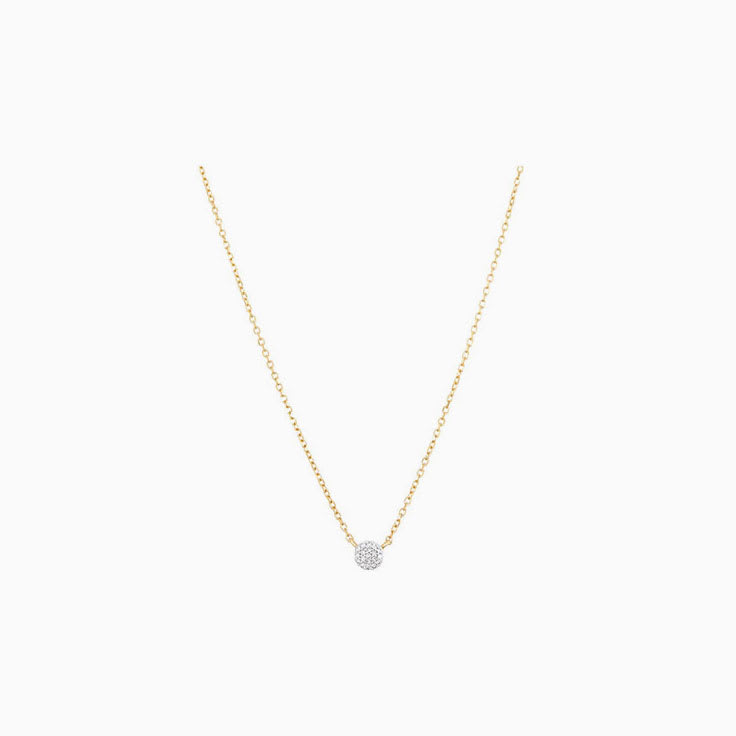 Round Pave diamond necklace