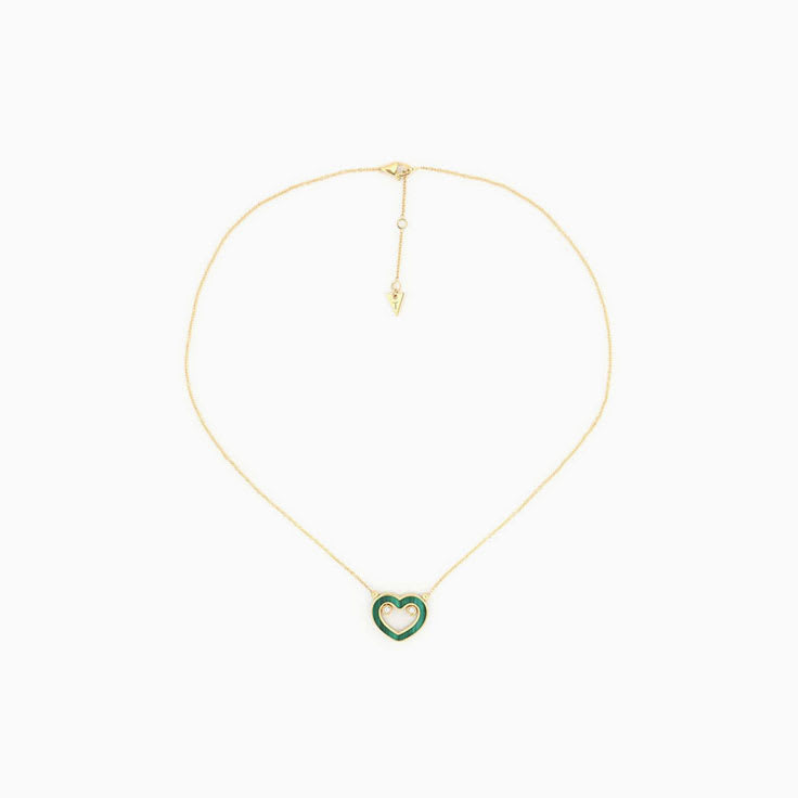 Malachite And Diamond Necklace