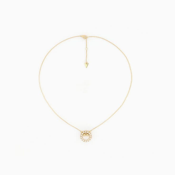 Gold And Diamond Eternity Necklace