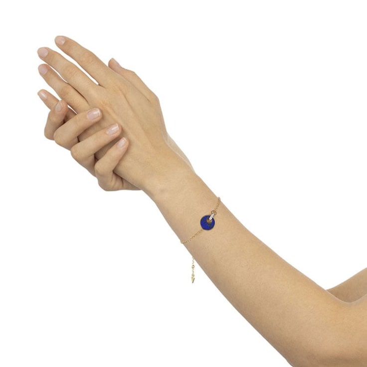 Diamonds And Lapis Lazuli Bracelet