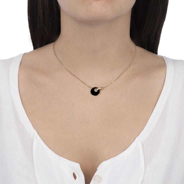 Black Onyx Necklace With Diamonds