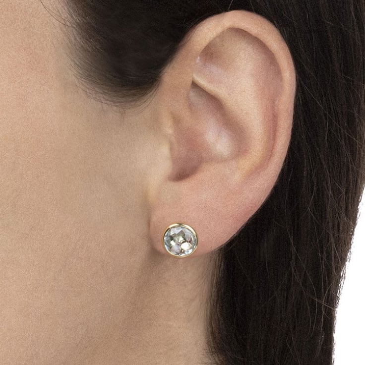Blue Topaz Gemstone Studs