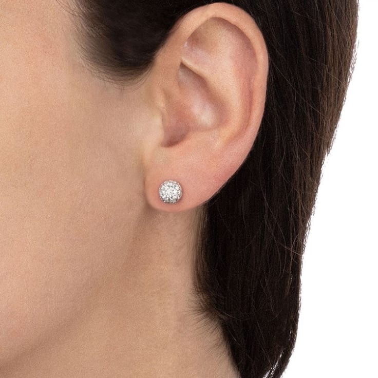 Yellow Gold And Diamond Studs