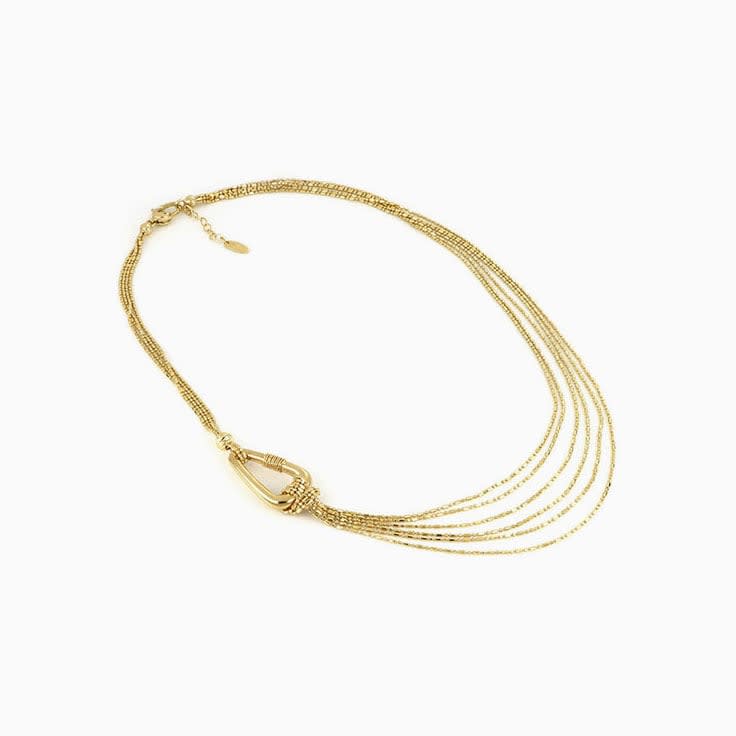 Gold Triangular Chain Necklace